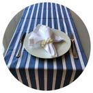 Trilho de Mesa Tete a Tete Listras Azul e Branco Mesa Posta - 7891000010136