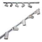 Trilho Eletrificado 1 Metro Branco Com 4 Spots Led 7W 3000K Trilho Eletrificado 1 Metro Branco Com 4 Spots Led 7W 3000K