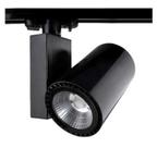 Trilho Eletrificado 1 Metro Com 4 Spot Led 20w Bivolt Preto
