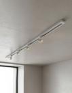 Trilho Eletrificado 1,5m + 4 Spots 7w Led Minimalista Bivolt