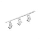 Trilho Eletrificado 1m + 3 Spots Ar70 Bivolt S/ Lâmpada Branco 127/220v