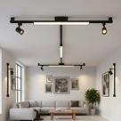 Trilho Eletrificado 1m2 Spot 10w 1 Luminaria Difusa 10w Preto 3000k Bivolt
