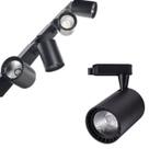 Trilho Eletrificado 2m + 4 Spot Led 20w 3000k Bivolt Preto
