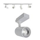 Trilho Eletrificado 3m + 6 Spot Led 10w 3000k Bivolt Branco