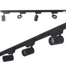 Trilho Eletrificado 3m + 8 Spot Led 7w 3000k Bivolt Preto