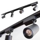 Trilho Eletrificado Branco ou Preto + 5 spot 7w Branco Quente