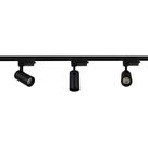 Trilho Eletrificado Com 3 Spots Led Up Blumenau 15w Bivolt Preto 6500k Luz Branca