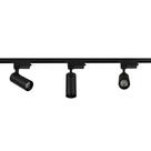 Trilho Eletrificado De Led Blumenau Com 3 Spots Preto Bivolt 6500k Frio