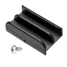 Trilho Inferior para Porta de Box VYH M6219 Plástico Preto para Vidro de 7/16" Trilho Inferior para Porta de Box VYH M6219 Plástico Preto para Vidro de 7/16"