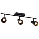 Trilho Spot Noir P/ 3 Lâmpadas Articulável Avant E27 Black Piano Bivolt