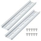 Trilhos DIN de alumínio VAMRONE 20 cm, kit com 2 unidades e parafusos Trilhos DIN de alumínio VAMRONE 20 cm, kit com 2 unidades e parafusos