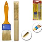 Trincha para pintura cabo plastico boutique suit amarelo 1,5'' 35mm com escova aco cabo madeira