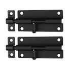 Trinco de barril JQK 4" em aço inoxidável preto, kit com 2 unidades