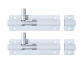 Trinco ferrolho de alumínio 10 cm branco kit com 2 peças