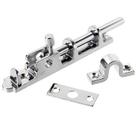 Trinco ferrolho para porta ou janela união mundial 12 cm cromado