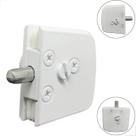 Trinco Trava 1 Rolete P/ Porta Ou Box De Vidro 1529 Branco