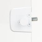 Trinco Trava 2 Roletes P/ Porta Ou Box De Vidro 1529 Branco