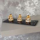 Trio buda decorativo Enfeite Resina Meditando kit com 3 modelo a escolher Budismo Sabedoria Monge Hindu Sábio Bebê B73