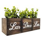 Trio Cachepot Vasinho Lar Doce Lar Acrílico Espelhado Prata Enfeite Decorativo Elegante