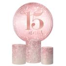 Trio Capa Cilindro + Painel Redondo 15 Anos Mod 03
