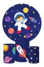 Trio Capa Cilindro + Painel Redondo Astronauta 1,5m Tecido