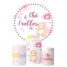 Trio Capa Cilindro + Painel Redondo Chá de Fralda
