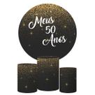 Trio Capa Cilindro + Painel Redondo Meus 50 Anos Trio Capa Cilindro + Painel Redondo Meus 50 Anos