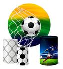Trio Capas Cilindro + Painel 1,50m Futebol