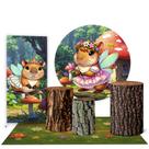 Trio Capas Cilindro Painel Lateral e Tapete Capivara