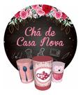 Trio Capas Cilindro + Painel Redondo 1,50m Chá De Cozinha
