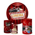 Trio Capas Cilindro Painel Redondo 1,50m Cinema