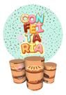 Trio Capas Cilindro + Painel Redondo 1,50m Confeitaria