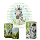 Trio Capas Cilindro + Painel Redondo 1,50m Zebra