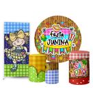 Trio Capas Cilindro + Painel Redondo + Lateral Festa Junina