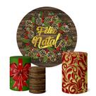 Trio Capas Cilindro + Painel Sublimado Festa 1,50m Natal