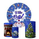 Trio Capas Cilindro + Painel Sublimado Festa 1,50m Natal