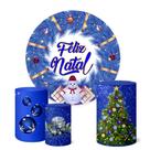 Trio Capas Cilindro + Painel Sublimado Festa 1,50m Natal