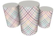 Trio Capas De Cilindro C/ Elástico Borboletas