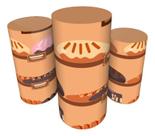 Trio Capas De Cilindro C/ Elástico Confeitaria