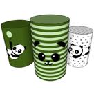 Trio Capas De Cilindro C/ Elástico Panda