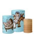 Trio Capas De Cilindro Veste Facil C Elastico Natal