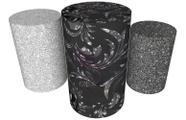 Trio Capas De Cilindro Veste Fácil C/ Elástico Textura