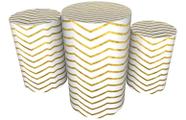 Trio Capas De Cilindro Veste Fácil C/ Elástico Textura