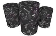 Trio Capas De Cilindro Veste Fácil C/ Elástico Textura