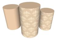 Trio Capas De Cilindro Veste Fácil Flores
