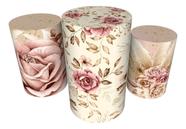 Trio Capas De Cilindro Veste Fácil Flores