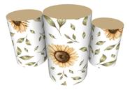 Trio Capas De Cilindro Veste Fácil Flores