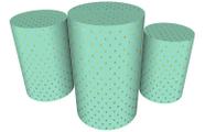 Trio Capas De Cilindro Veste Fácil Textura