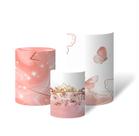Trio Capas Para Cilindro Versátil Borboletas rosa aquarela glitter brilho C/ Elástico