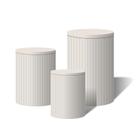 Trio Capas Para Cilindro Versátil Ripados Branco C/ Elástico Trio Capas Para Cilindro Versátil Ripados Branco C/ Elástico